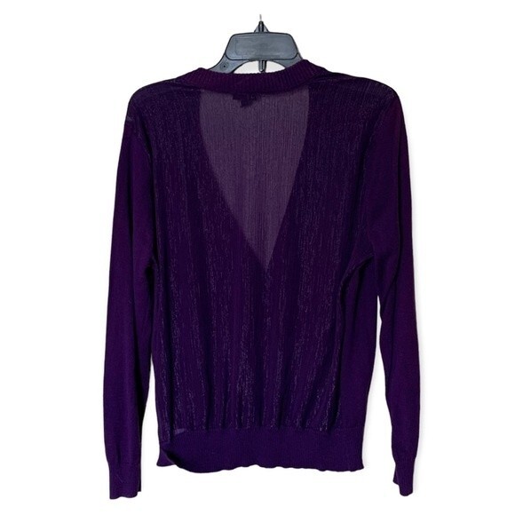 Torrid Purple Button Front with Sheer Back Cardigan Sweater Size 1 or 1X 14/16 - Picture 2 of 8